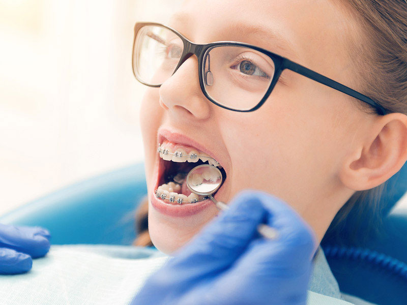 a child getting dental treatment